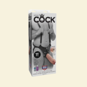 King Cock 11 Inch Two Cocks One Hole Strap-On Suspender System