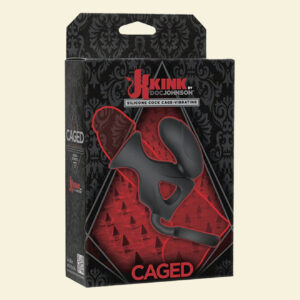 The Kink by Doc Johnson Cage Vibrating Silicone Cock Cage with Ball Strap