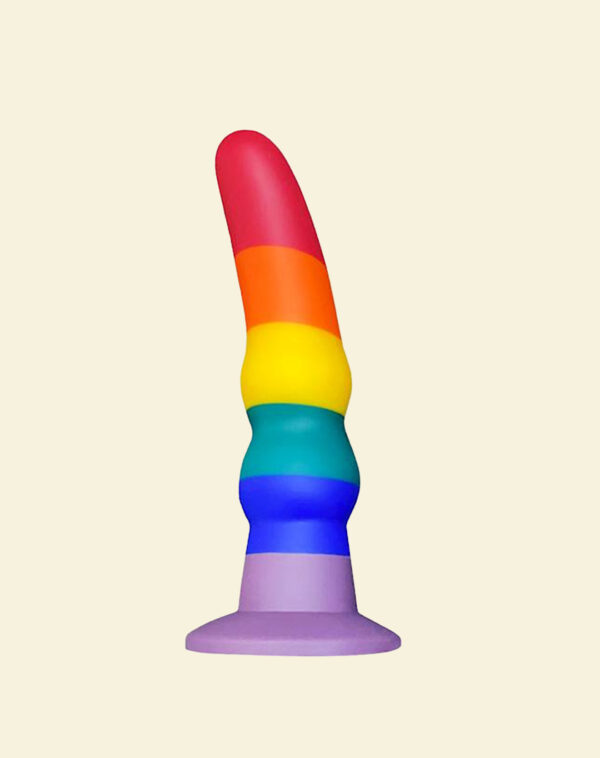 Nood Colours - Rainbow Rippled Dildo