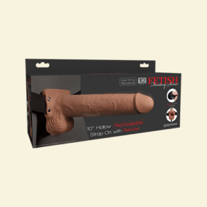 Fetish Fantasy 10 Inch Hollow Rechargeable Strap-On Remote