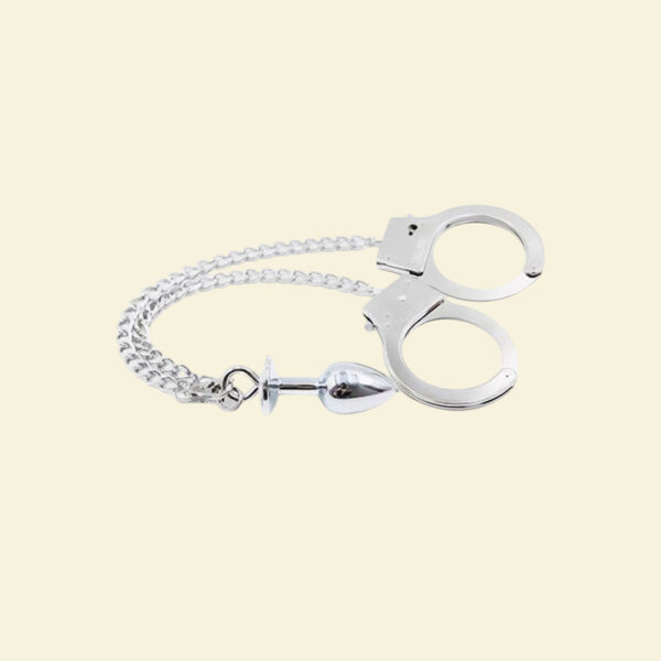 Kinki Metal Handcuffs with Butt Plug - Image 2