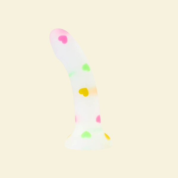 Nood Colours - Love Heart Confetti Silicone Dildo